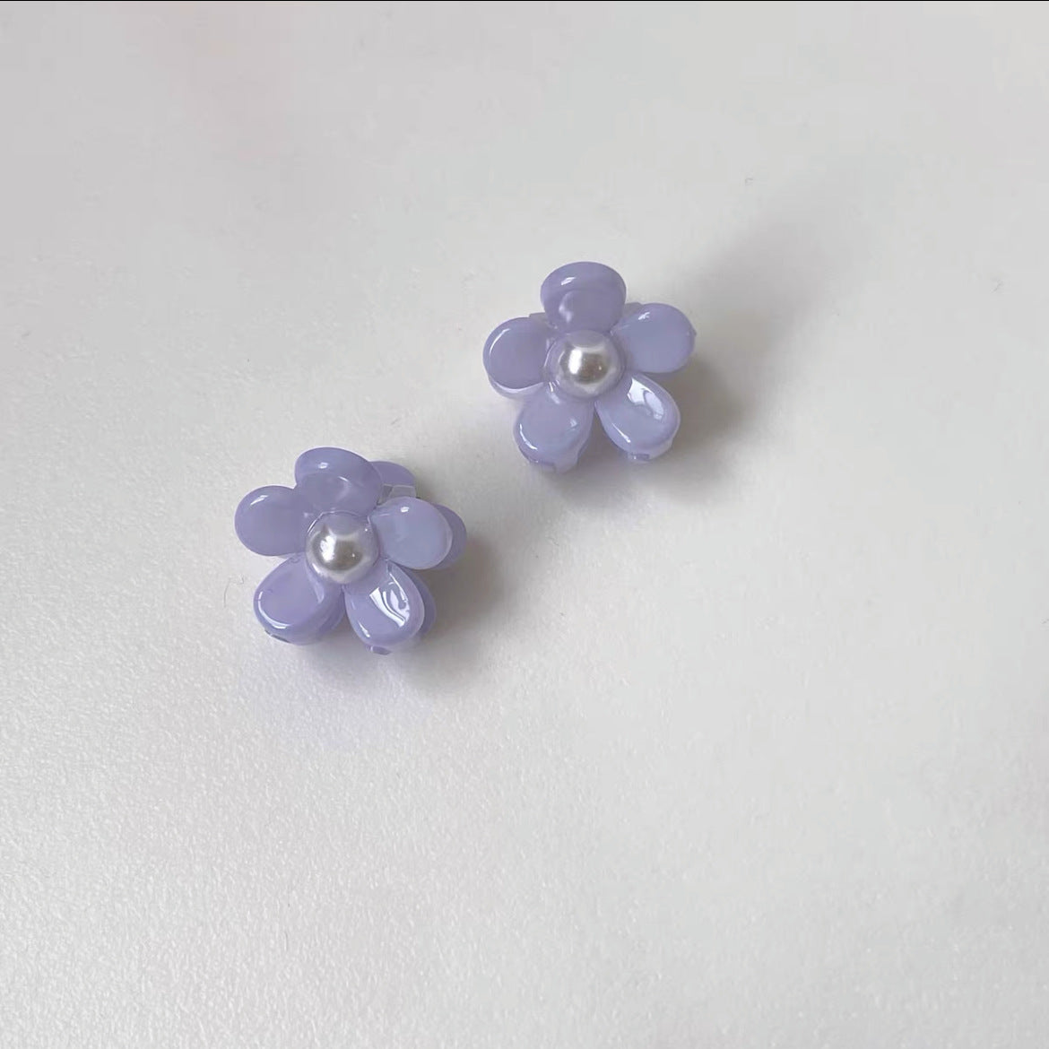 Wholesale Sparkling Flower Color Diamond Pearl Mini Hair Clip